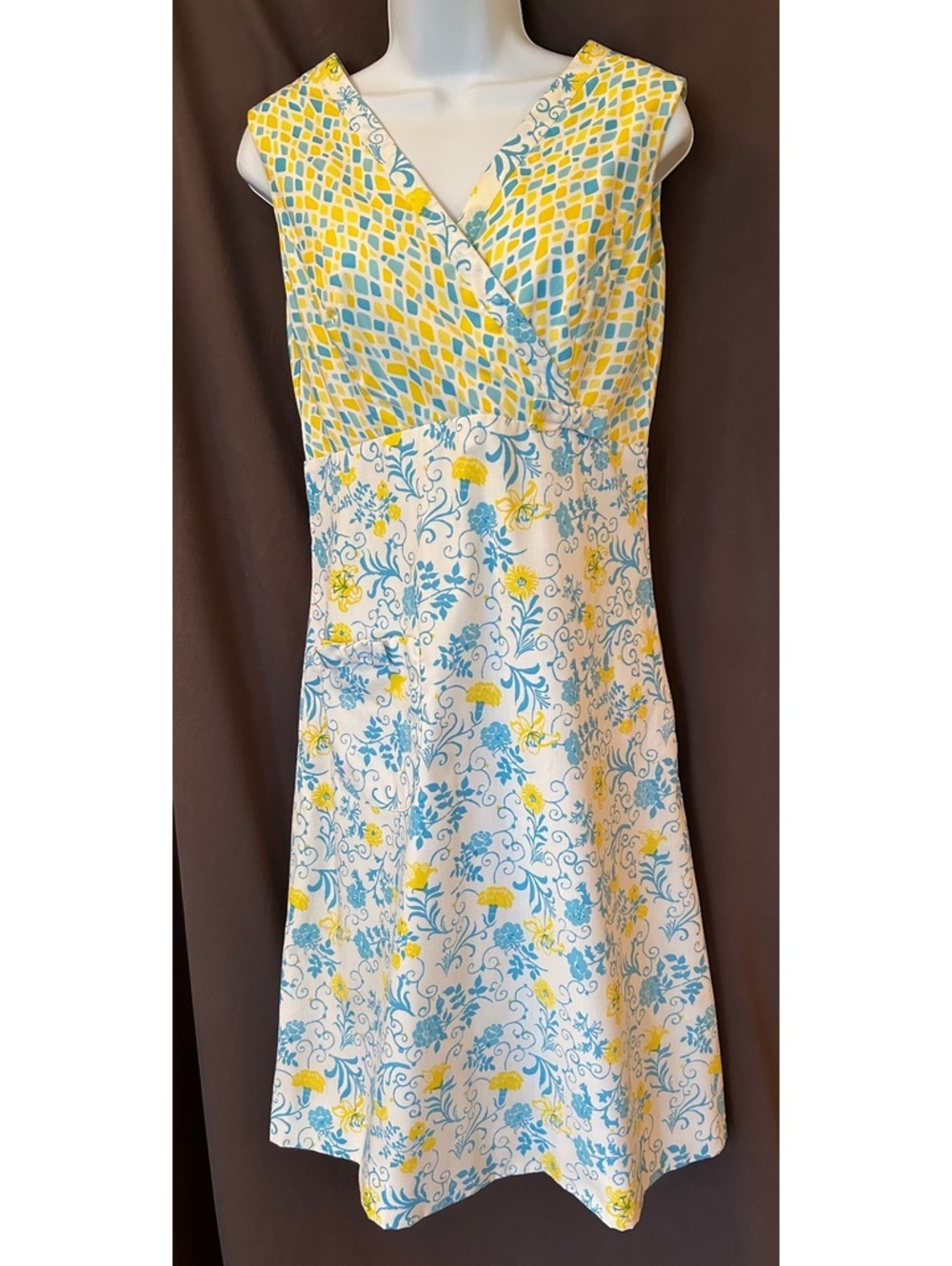 VTG 60s The Lilly Pulitzer Floral Sleeveless Midi Dress SZ 6